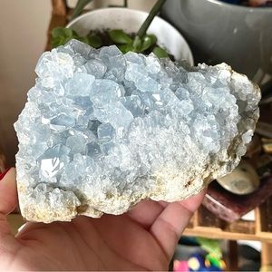 🤍Celestite Divine Energy Druzy Crystal Specimen Cluster🤍